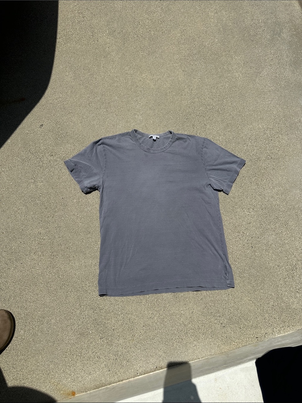 Men’s James Perse Short Sleeve size 2 Crewneck Tee in Washed Gray-Blue